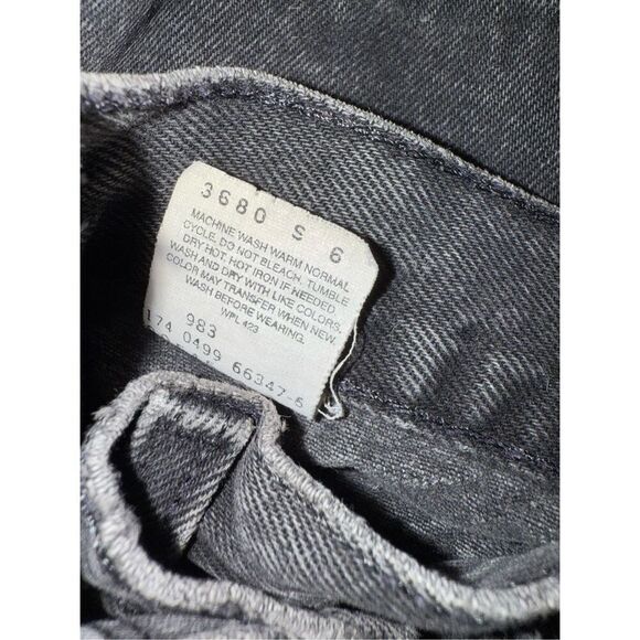 Vintage Levis 545 Jeans 32 X 30 90s Dark Wash Straight Loose Black Brown Tab Y2K - Picture 6 of 8